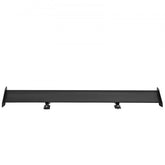 Matte black 43.3-inch adjustable aluminum GT wing spoiler with mounting brackets