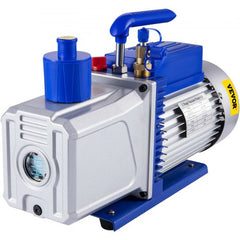 Bostome 10 CFM 1HP two-stage rotary vane vacuum pump with oil viewing window and ergonomic handle.