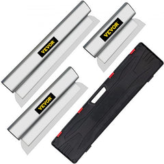 Bostome drywall skimming blade set with 10in, 16in, and 24in stainless steel putty knives.
