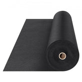 Non-woven geotextile fabric in black, measuring 6x50 feet, for weed control and ground cover.