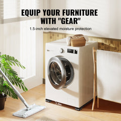 Bostome extendable appliance rollers made of carbon steel with large wheels for easy mobility.