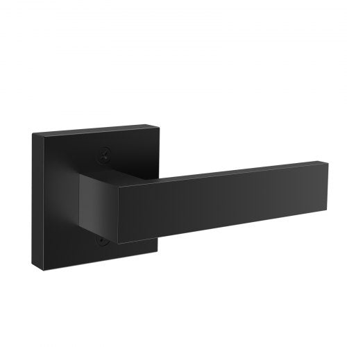 Matte black reversible dummy door lever made of zinc alloy.