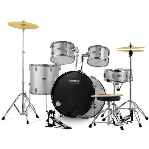 Bostome 5-piece adult drum set with silver poplar shells and complete hardware included.
