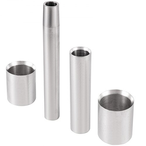 Heavy-duty steel kit with mandrels and collars for installing 4L60E turbine shaft Teflon seals.