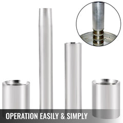 Heavy-duty steel kit with mandrels, collar, and handle for installing 4L60E turbine shaft Teflon seals.