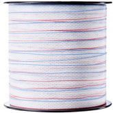 Bostome Electric Fence Tape in blue, white, and red, 1640ft long, designed for livestock safety.
