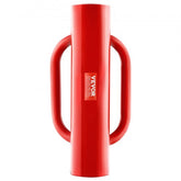 Red Bostome fence post driver with 2.7-inch inner diameter and ergonomic loop handles.