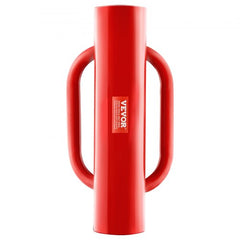 Red Bostome fence post driver with 2.7-inch inner diameter and ergonomic loop handles.