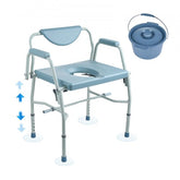 Bostome Commode Chair with adjustable height, 1000 lbs capacity, and ergonomic design.