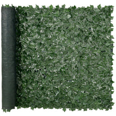 Artificial ivy privacy fence featuring realistic leaves on a sturdy frame, 59"x98" size.