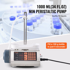 Bostome Automatic Liquid Filling Machine with peristaltic pump for precise liquid dispensing.