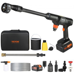 Bostome cordless pressure washer with 652 PSI, 4.0Ah battery, and adjustable nozzles.