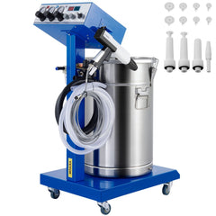 Bostome WX-958 electrostatic powder coating machine with 45L stainless steel hopper.