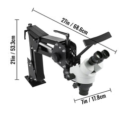 Bostome 7X-45X Jewelry Microscope with Spring Bracket for detailed gem setting and observation.