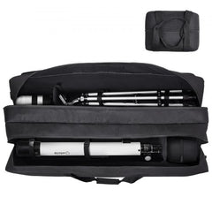 Black Bostome 41-inch waterproof telescope case with shock-absorbent padding and accessory pockets.