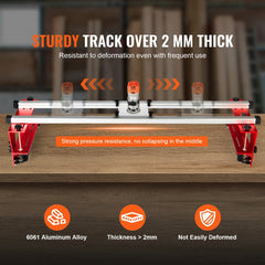 64" adjustable router sled for flattening wood slabs with durable aluminum construction.