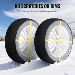 Bostome Thickened Snow Socks for tires, featuring a durable design and full coverage traction.