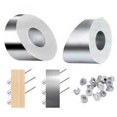 20-pack multi-angle T316 stainless steel cable railing kit with swiveling washers, tensioners, and fittings for 1/8-inch wire.
