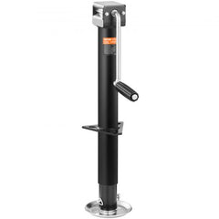 Black A-frame trailer tongue jack with crank handle and 5000 lb capacity.