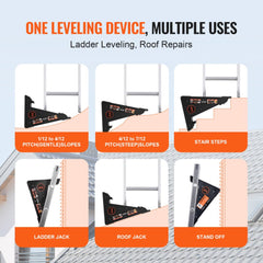 Bostome Ladder Leveler with anti-slip foot and durable PP construction for uneven surfaces.
