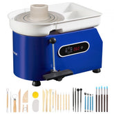 Bostome 450W pottery wheel with 11in LCD touch screen and complete accessory kit for beginners.