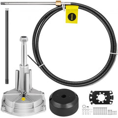 Bostome 15ft Outboard Rotary Steering Kit with durable cable and robust metal construction.