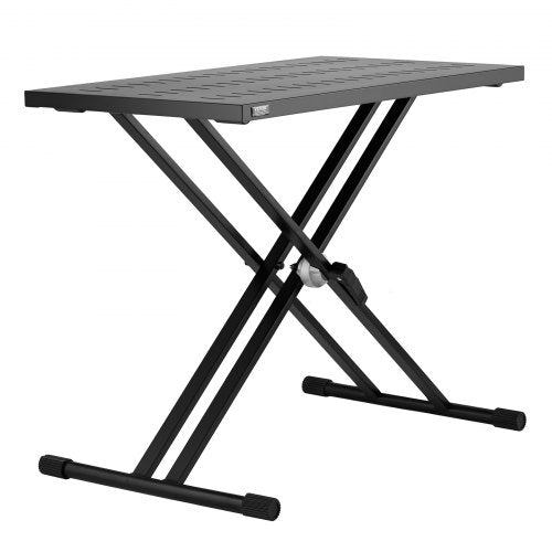 Bostome Portable DJ Table with adjustable height and double-X braced stand for stability.
