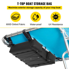 Bostome T-Top storage bag made of 600D Oxford fabric, holds 4 life jackets with zippered compartments.