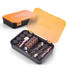 Bostome 357-piece rotary tool accessory kit with various bits and organized toolbox.