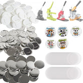 Bostome 3-inch button badge parts with metal covers and plastic bottoms, 200 sets total.