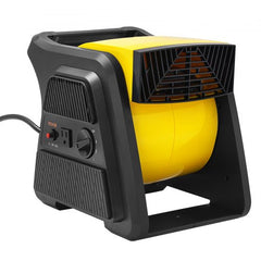High-velocity floor blower fan with a pivoting head and three adjustable speed settings.