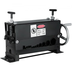 Manual wire stripping machine with 11 channels for wires 1.5mm to 38mm, featuring durable blades.