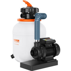 Bostome 0.35HP sand filter pump with 5-way valve and 1585 GPH flow for above ground pools