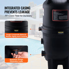 Bostome Cartridge Pool Filter with 325 sq. ft. area for inground and above ground pools.