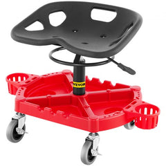 Skyshalo Rolling Garage Stool with adjustable height, tool tray, and 300lbs capacity.
