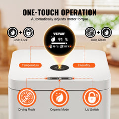 Bostome Smart Electric Kitchen Composter with 5L capacity and LCD screen for easy operation.