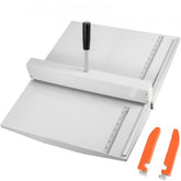 Bostome 18" manual paper creasing machine with ergonomic handle and precision ruler for A4 cards.