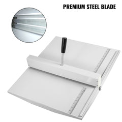 Bostome 18" manual paper creasing machine with sturdy frame and ergonomic handle for A4 cards.