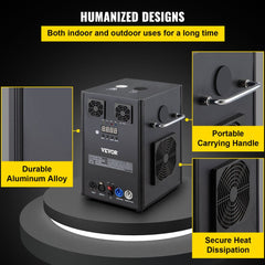 Two Bostome 700W cold spark machines with DMX control, aluminum alloy, and carrying handles.