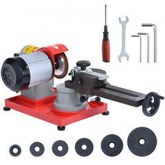 Bostome 370W circular saw blade sharpener with adjustable grinding wheel and cast iron base.