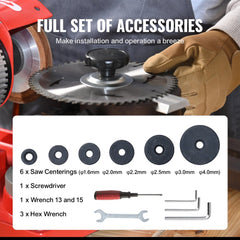 Bostome 370W circular saw blade sharpener with adjustable grinding wheel and cast iron base.