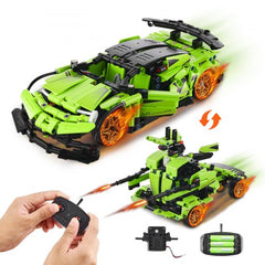 A 461-piece building set for creating a sports car or battle robot with remote control.