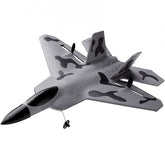 EPP foam Bostome F-22 RC fighter jet with a realistic design and dual battery for extended flights.