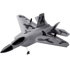 EPP foam Bostome F-22 RC fighter jet with a realistic design and dual battery for extended flights.