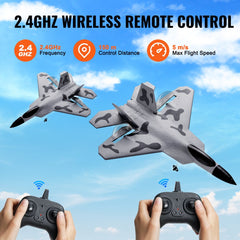 Bostome F-22 RC Fighter Jet in EPP foam with a sleek design and 2.4 GHz remote control.