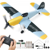 Bostome WWII Fighter EPP foam RC airplane with 2.4GHz remote and accessories.