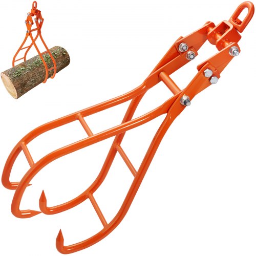 Bostome 36-inch steel log grapple with four claws for secure heavy lifting of large materials.