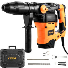 Bostome 1600W SDS-MAX rotary hammer drill with adjustable handle and three operation modes.