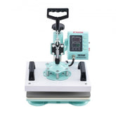 Green Bostome 12x10in heat press machine with digital controls and pull-out drawer design.