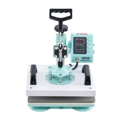 Green Bostome 12x10in heat press machine with digital controls and pull-out drawer design.